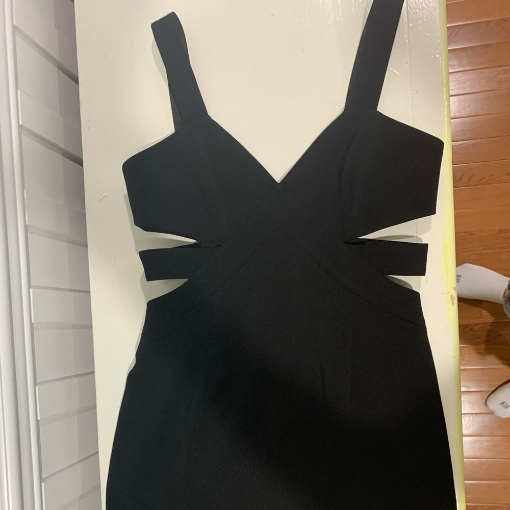 JAYGODFREY Black bodycon dress with cut outs